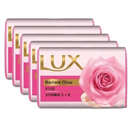 Lux Rose Vitamine C Plus E Soap Pack Of 5 